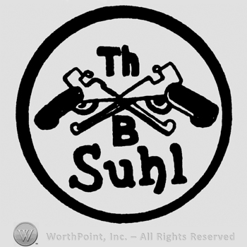 Two pistols inside a circle, Th. Suhl B written with lowercase letters