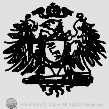 Eagle, shield, Alfa written on the shield with uppercase letters, a crown