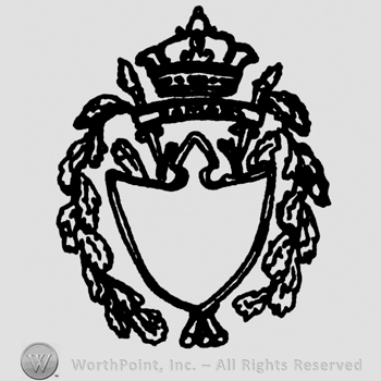 Crest with shield and crown