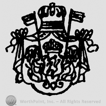 Culgarian crest with crown and two banners
