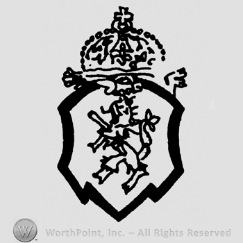 Coat of arms with crown and griffon