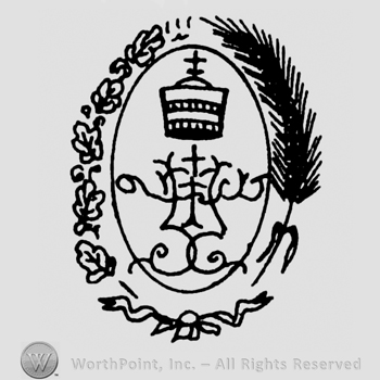 Crest with crown and complex design