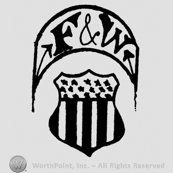 Shield with stars, F&W in uppercase letters