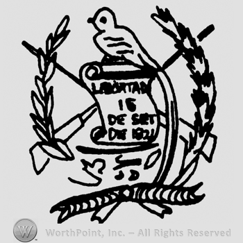 Crest with bird and crossed rifles