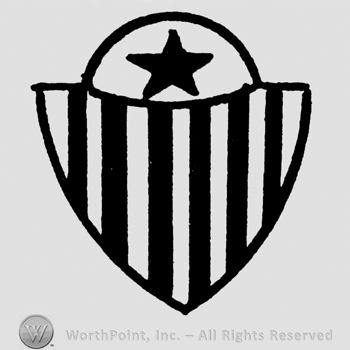 Shield with stripes and one star