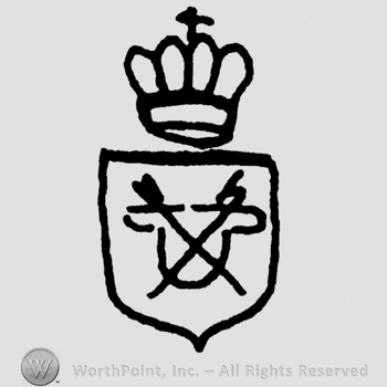 Shield with crown above