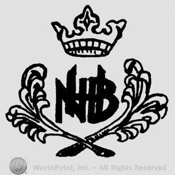 NHB with uppercase letters, crown above