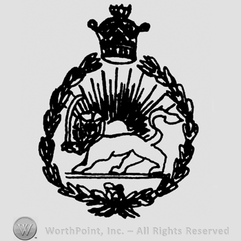Coat of arms with griffon and crown