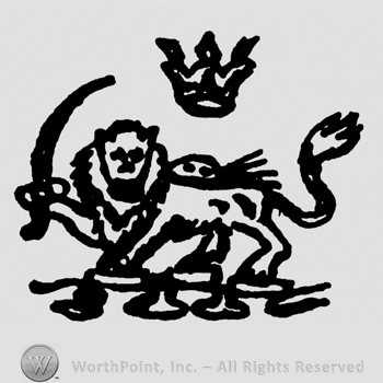 Griffon with sword and crown above