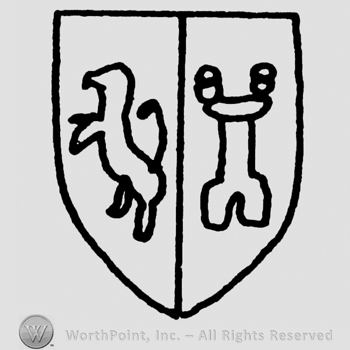 Shield with griffon and tower