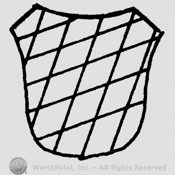 Shield with crossed lines
