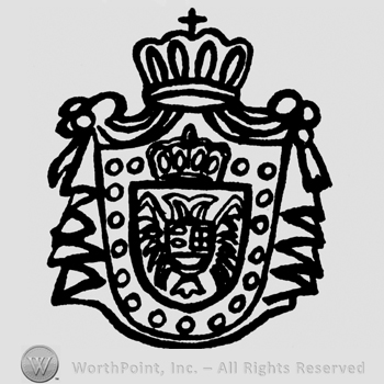 Crest with crown above and inside the design