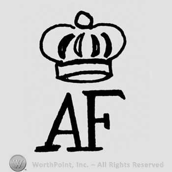 Af in uppercase, crown above