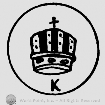 Crown in a circle, uppercase K