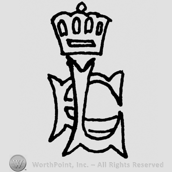 Uppercase CL with a crown above