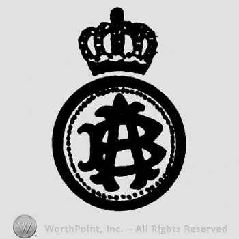 Uppercase AB inside a circle with a crown above