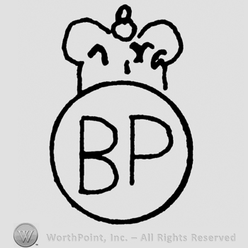 Uppercase BP inside a circle with crown