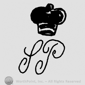 Handwritten SP with crown above