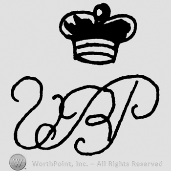 Handwritten UBP with crown above