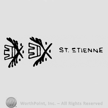 Complex design, St. Etienne written with uppercase letters