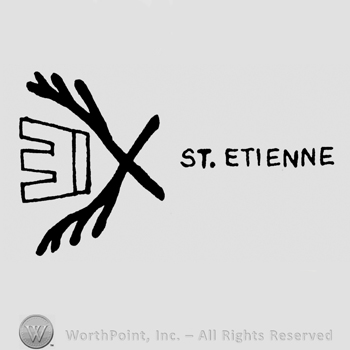 Complex design, St. Etienne written with uppercase letters