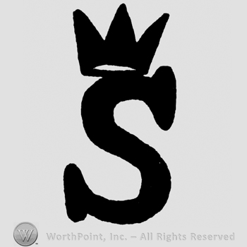 Capital S with crown above