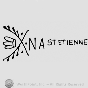 Crown and branches, NA St. Etienne written with uppercase letters