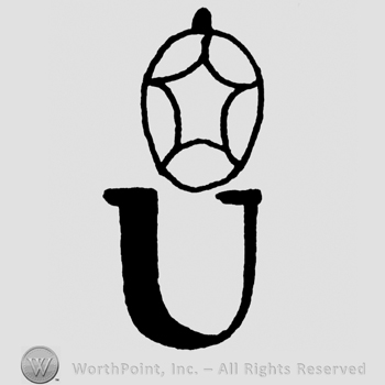 Uppercase U with star inside a circle