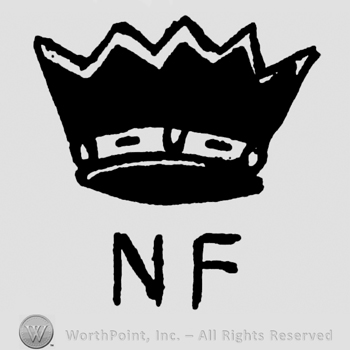 Uppercase NF with a crown above