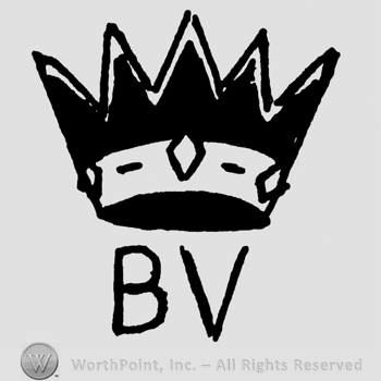 Uppercase BV with crown above