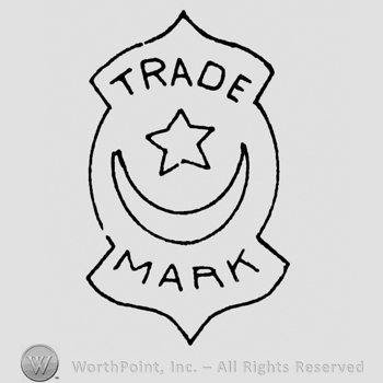 Trade mark written with uppercase letters, star and crescent, all on a shield