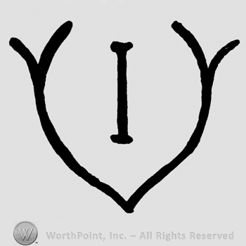 Uppercase I inside a line design