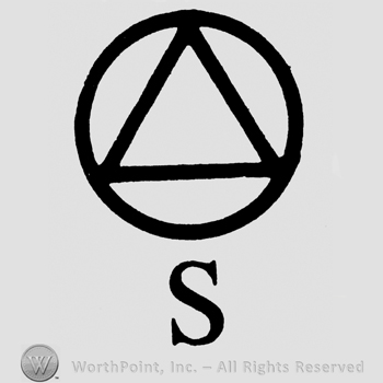 Triangle in a circle, uppercase S