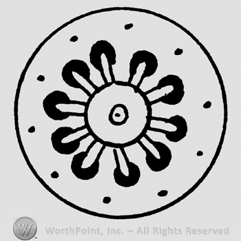 Circle with flower design inside