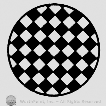 Circle with chess table pattern inside