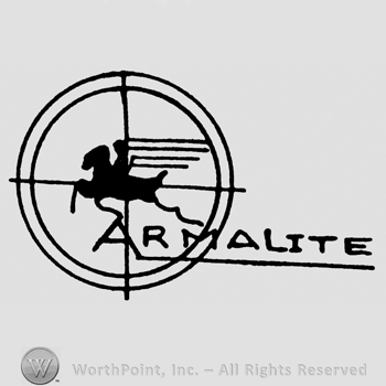 Horseman inside a target, Armalite written with uppercase letters