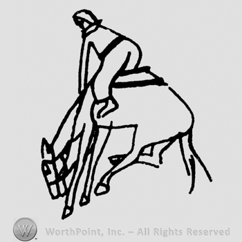 Horseman on pranced horse