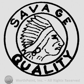 Indian's head, Savage Quality written around it with uppercase letters