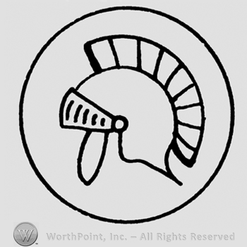 Armor's head inside a circle