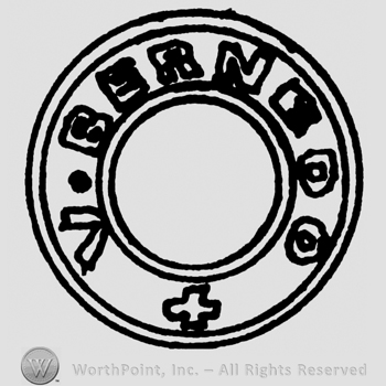 Bernedo written with uppercase letters inside a double circle and a small cross