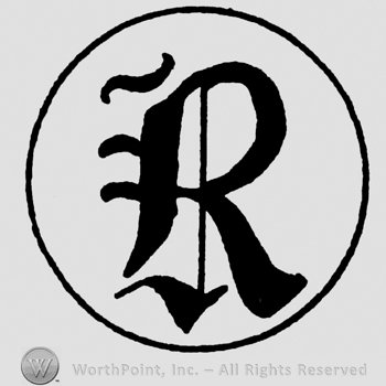 Uppercase ancient style R inside a circle