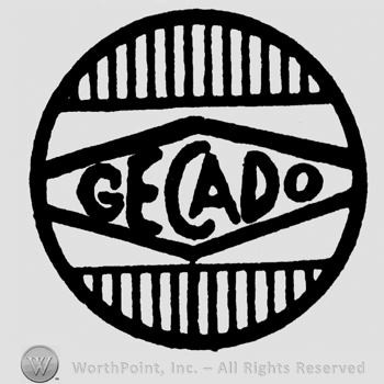 Gecado written with uppercase letters in a diamond inside a circle