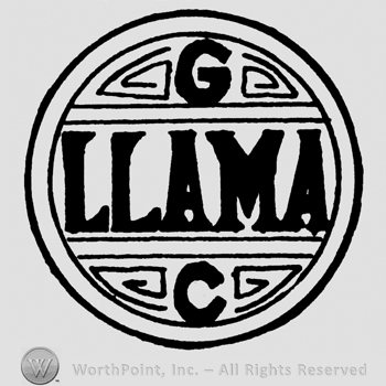 Llama GC written with uppercase letters inside a circle