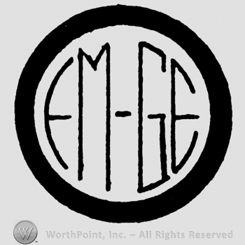 Uppercase EM GE inside a circle