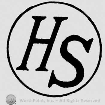 Uppercase HS inside a circle