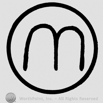 Lowercase M inside a circle