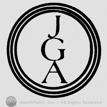 Uppercase JGA inside a triple circle