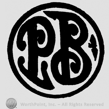 Uppercase handwritten PB inside a circle