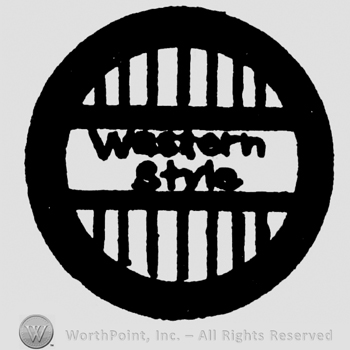 Western Style written with lowercase letters inside a circle with vertical lines