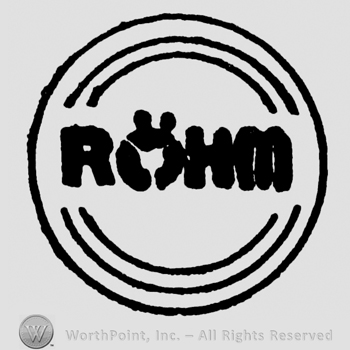 Rohm written with uppercase letters inside a circle